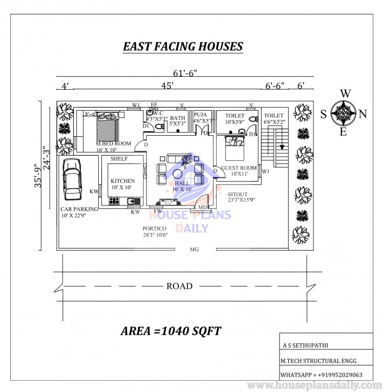 EAST FACING HOME PLAN