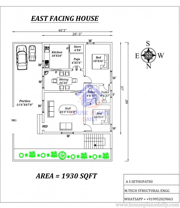 east house design plan
