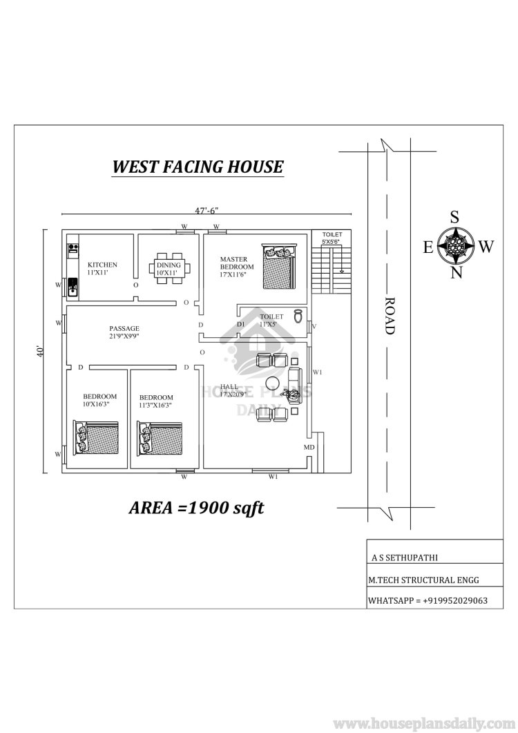 3bhk house plan 