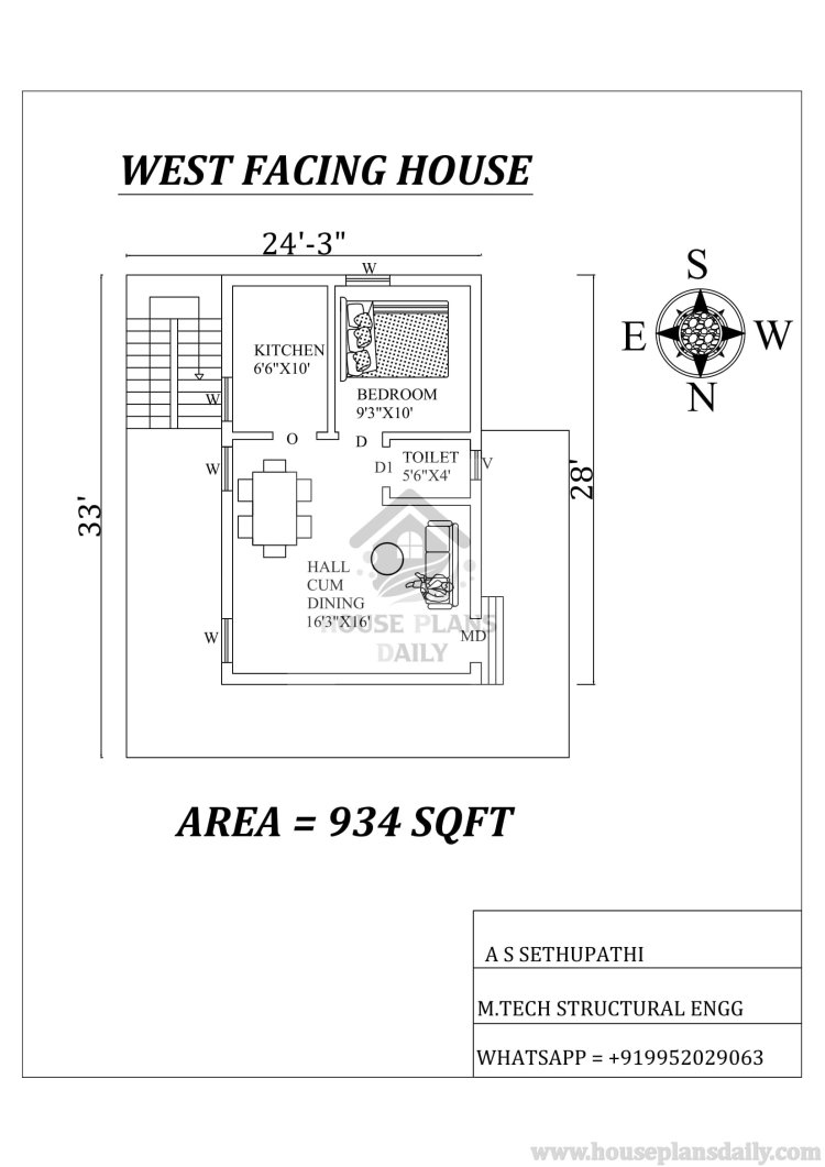one bedroom house plan