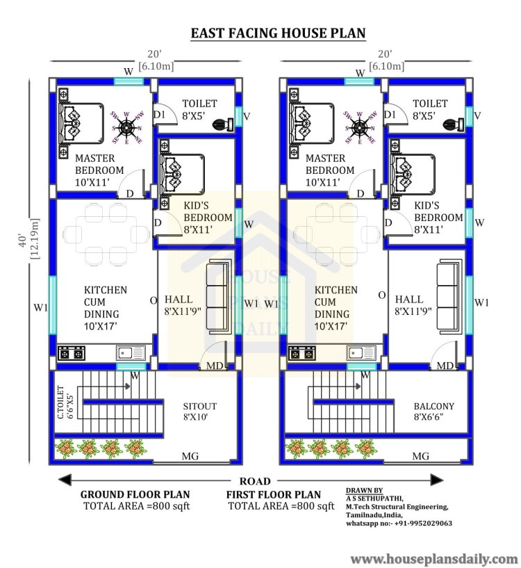 east facing house plans free download