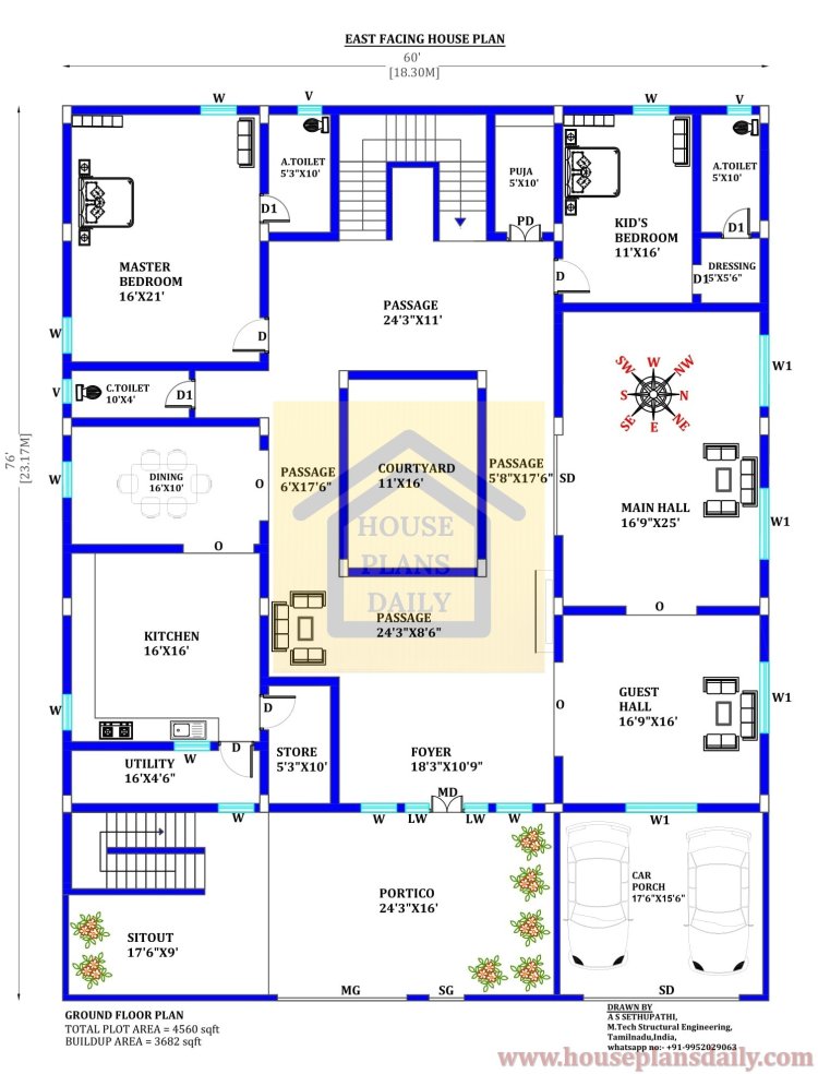 3bhk Villa Design