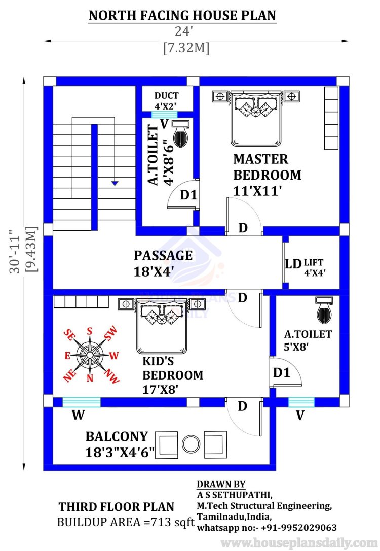 north facing vastu house plan
