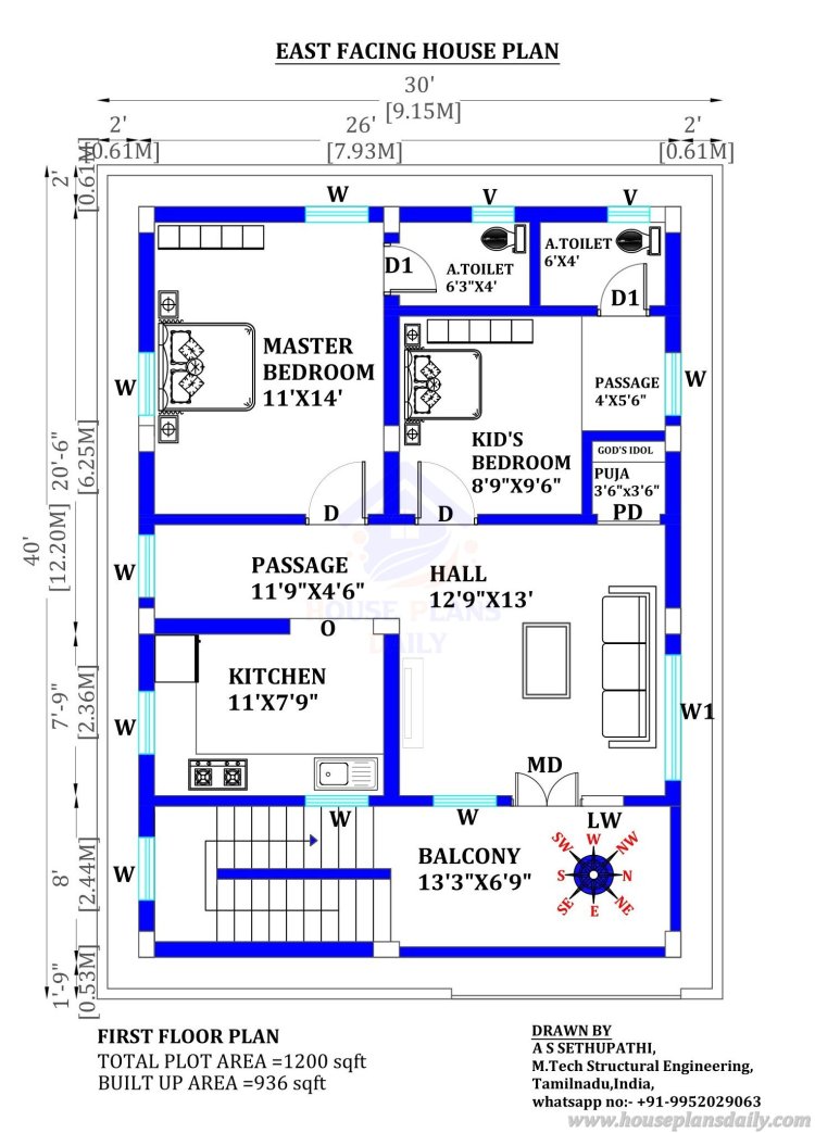 house plan 2 bedroom