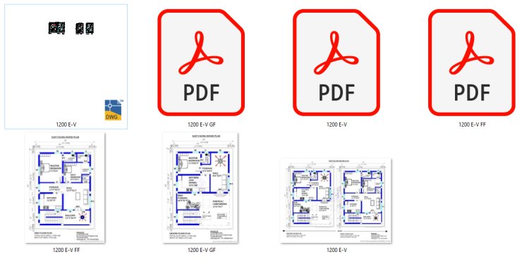 30x40 house Plans East facing with Vastu PDF