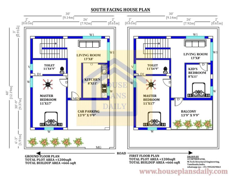 30 by 40 House Plans 