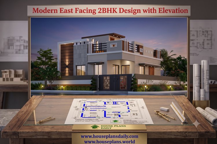 Modern East Facing 2BHK Design with Elevation
